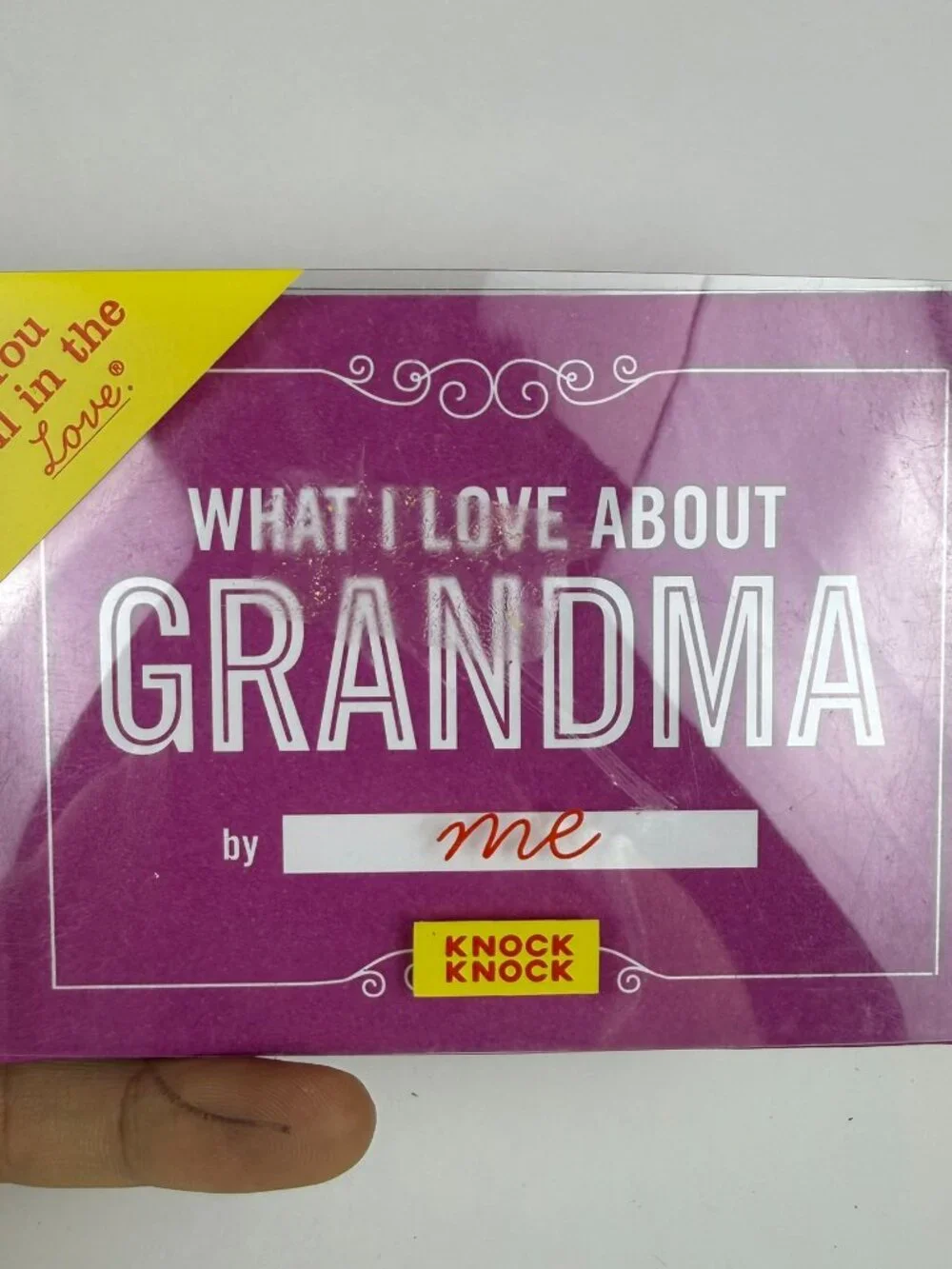 knock knock what i love about grandma fill in the love book journal nwt 4.5x3.25